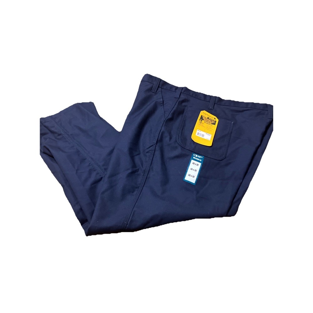 Carharrt Pants Men 48x30 Blue Relaxed Rugged Flex Workwear  BN3109